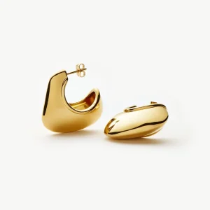 Hera Dome Large Hoop Earrings | 18ct Gold Plated