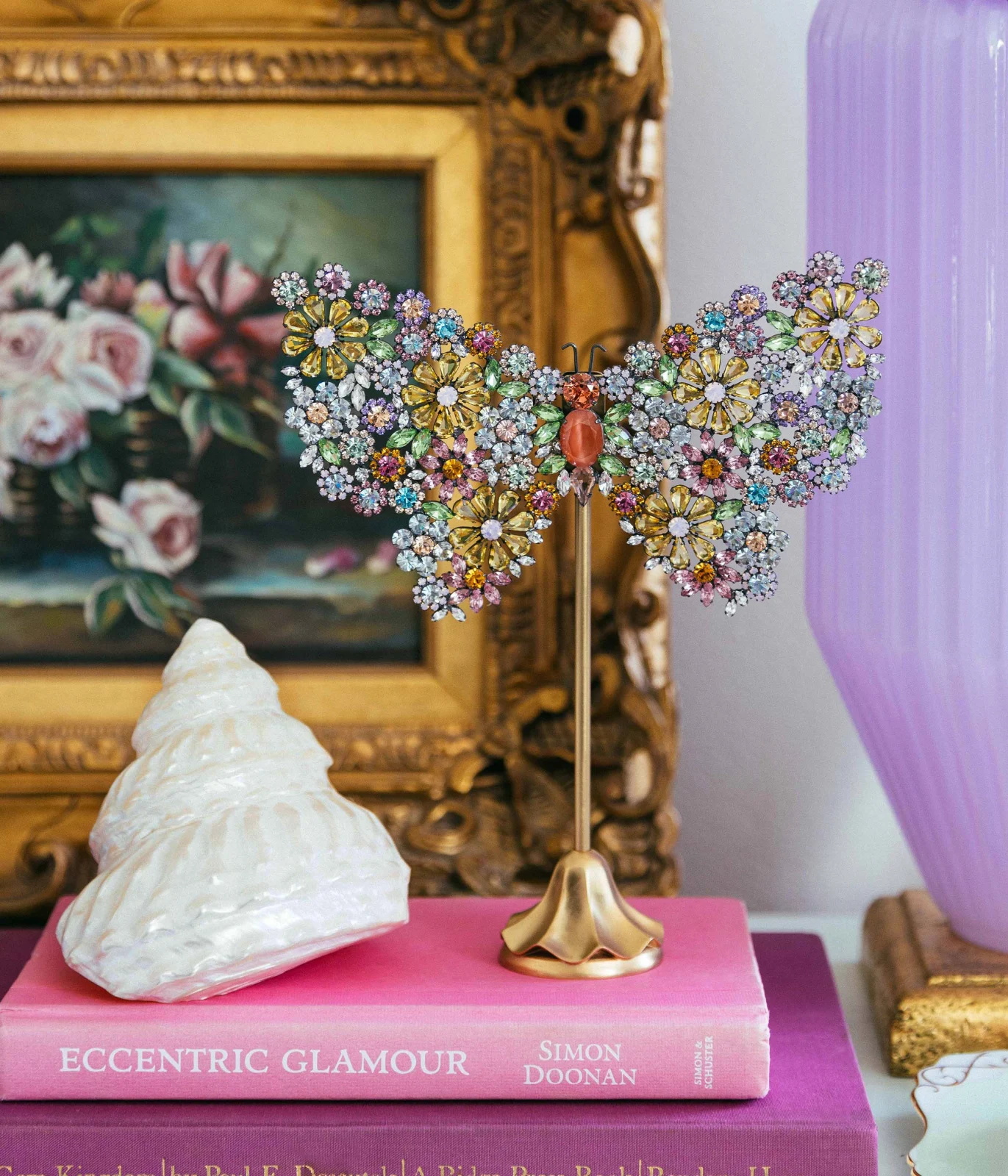Large Empress Butterfly in Floral Rainbow - Image 2