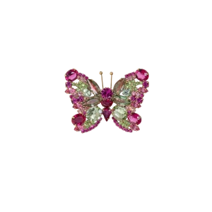 Limited Edition Butterfly in Light Rose / Fuchsia / Chrysolite
