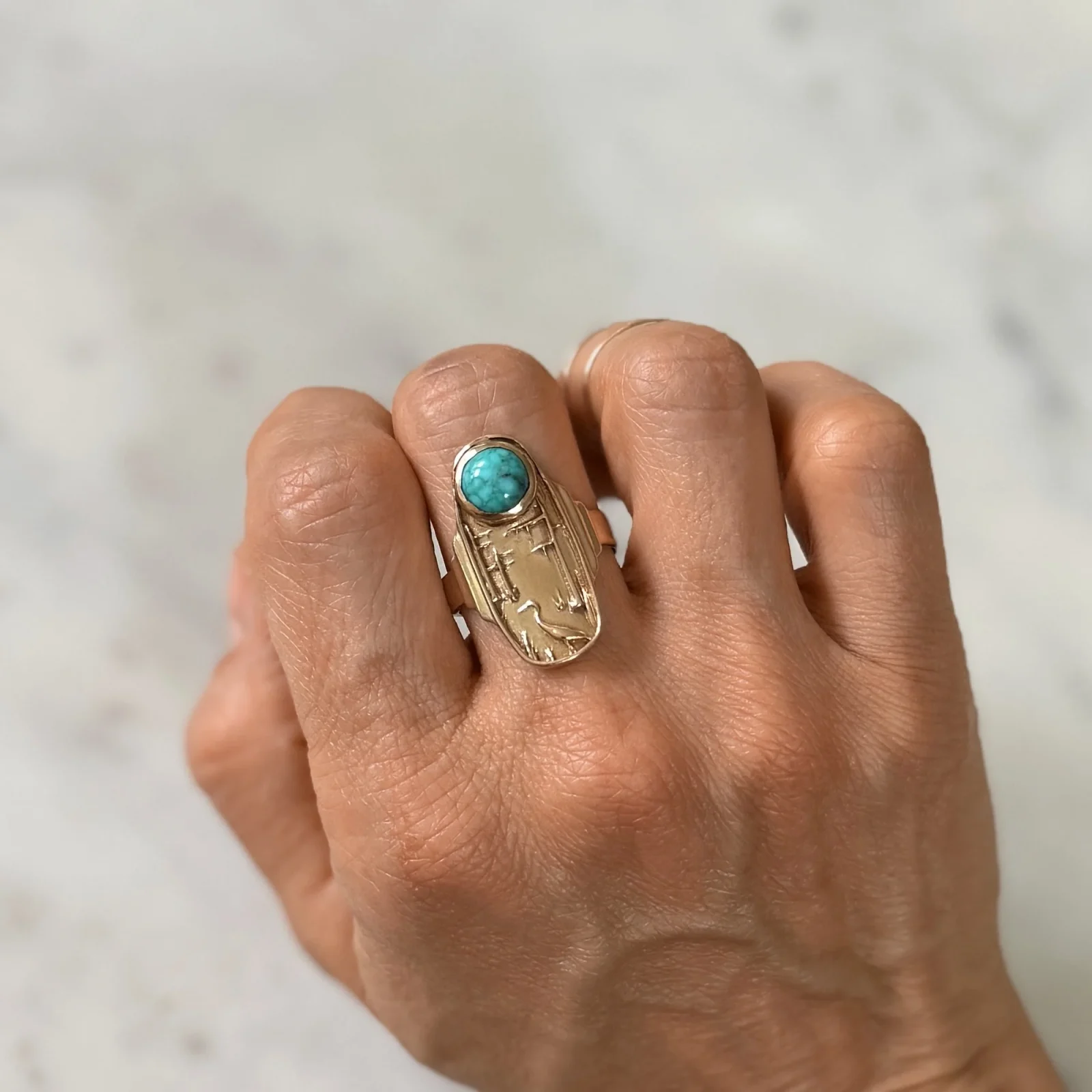 LOUISIANA WILD STATEMENT RING + TURQUOISE - Image 2