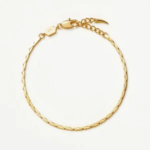 Lucy Williams Cobra Snake Chain Bracelet | 18ct Gold Plated