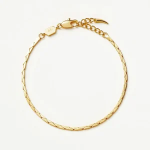 Lucy Williams Cobra Snake Chain Bracelet | 18ct Gold Plated