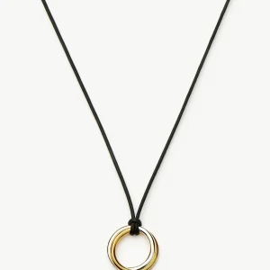 Lucy Williams Entwine Pendant Cord Necklace | Mixed Metal