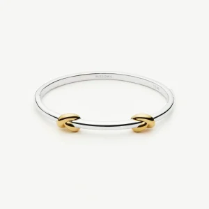 Lucy Williams Knot Hinged Bangle | Mixed Metal