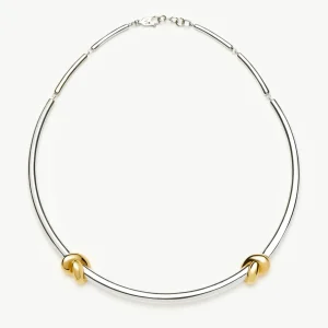 Lucy Williams Knot Torque Necklace | Mixed Metal