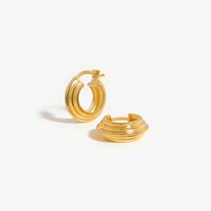 Lucy Williams Small Ridge Hoop Earrings