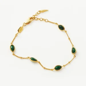 Magma Gemstone Charm Bracelet | 18ct Gold Vermeil on Recycled Sterling Silver