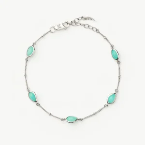 Magma Gemstone Charm Bracelet | Sterling Silver/Amazonite