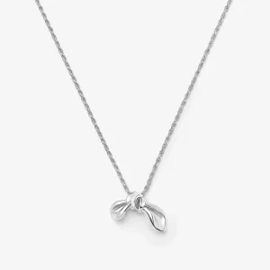 MARKGONG Bow Pendant Necklace | Silver Plated