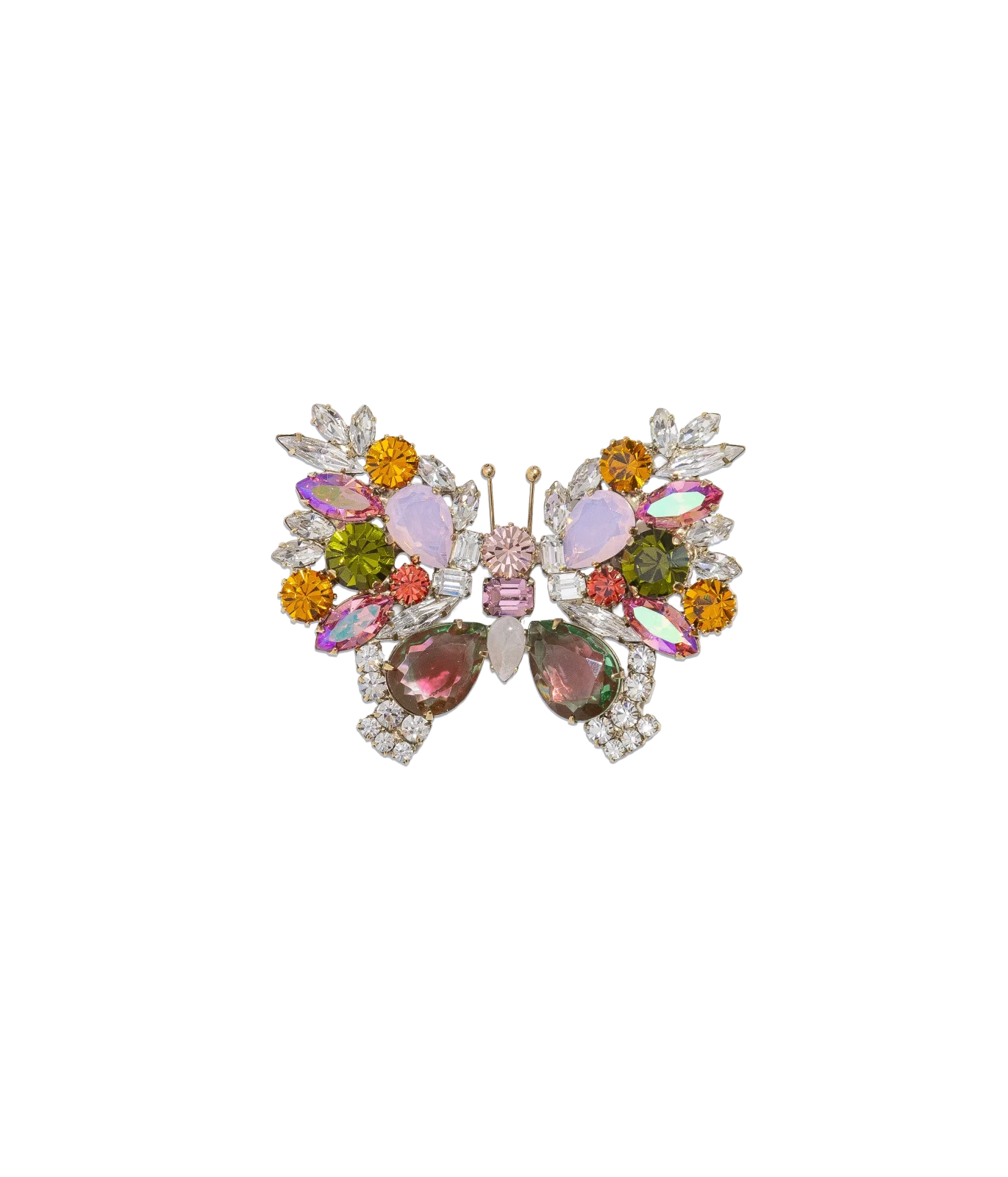 Medium Butterfly in Topaz / Rose AB / Olivine