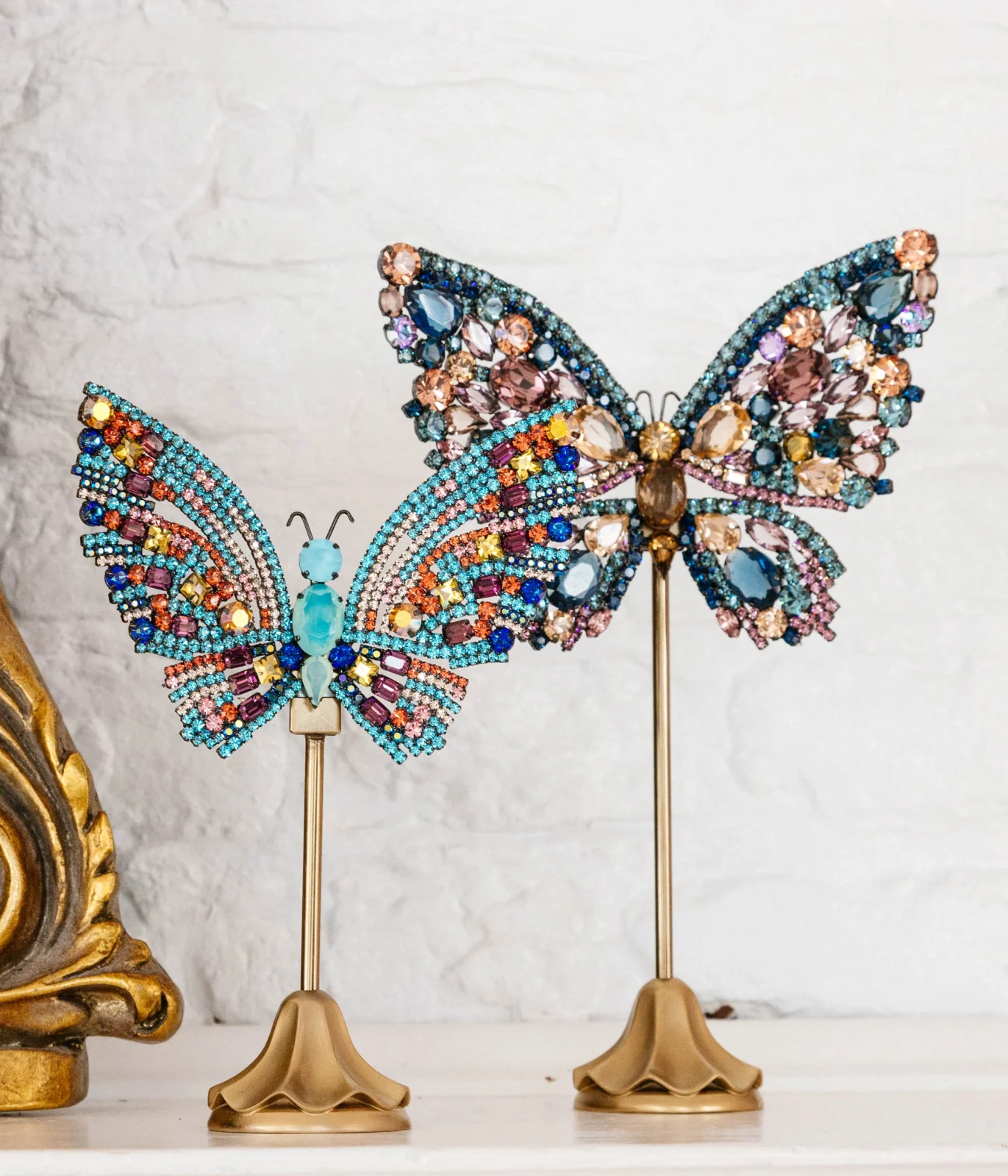 Medium Empress Butterfly in Aqua / Topaz / Bermuda Blue - Image 2