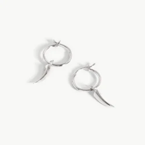 Mini Claw Charm Hoop Earrings