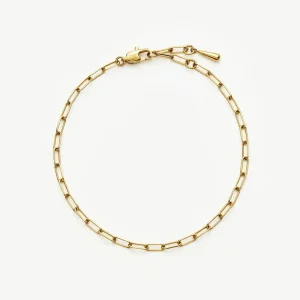 Mini Paperclip Chain Bracelet | 18ct Gold Plated