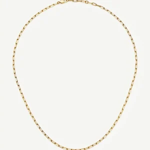 Mini Paperclip Chain Necklace | 18ct Gold Plated