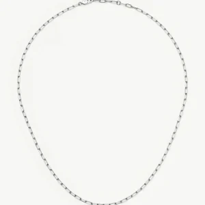 Mini Paperclip Chain Necklace | Platinum Plated