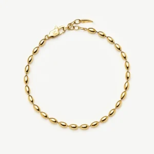 Molten Olive Chain Bracelet | 18ct Gold Plated