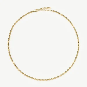Molten Olive Chain Necklace | 18ct Gold Plated