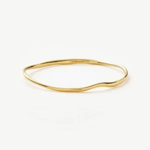 Molten Ripple Bangle | 18ct Gold Plated