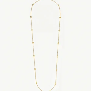 Molten Teardrop Multi Charm Wraparound Necklace | 18ct Gold Plated