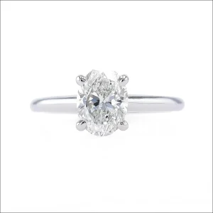 Oval Diamond 4 Prong Engagement Ring Solitaire Platinum 1.70ct