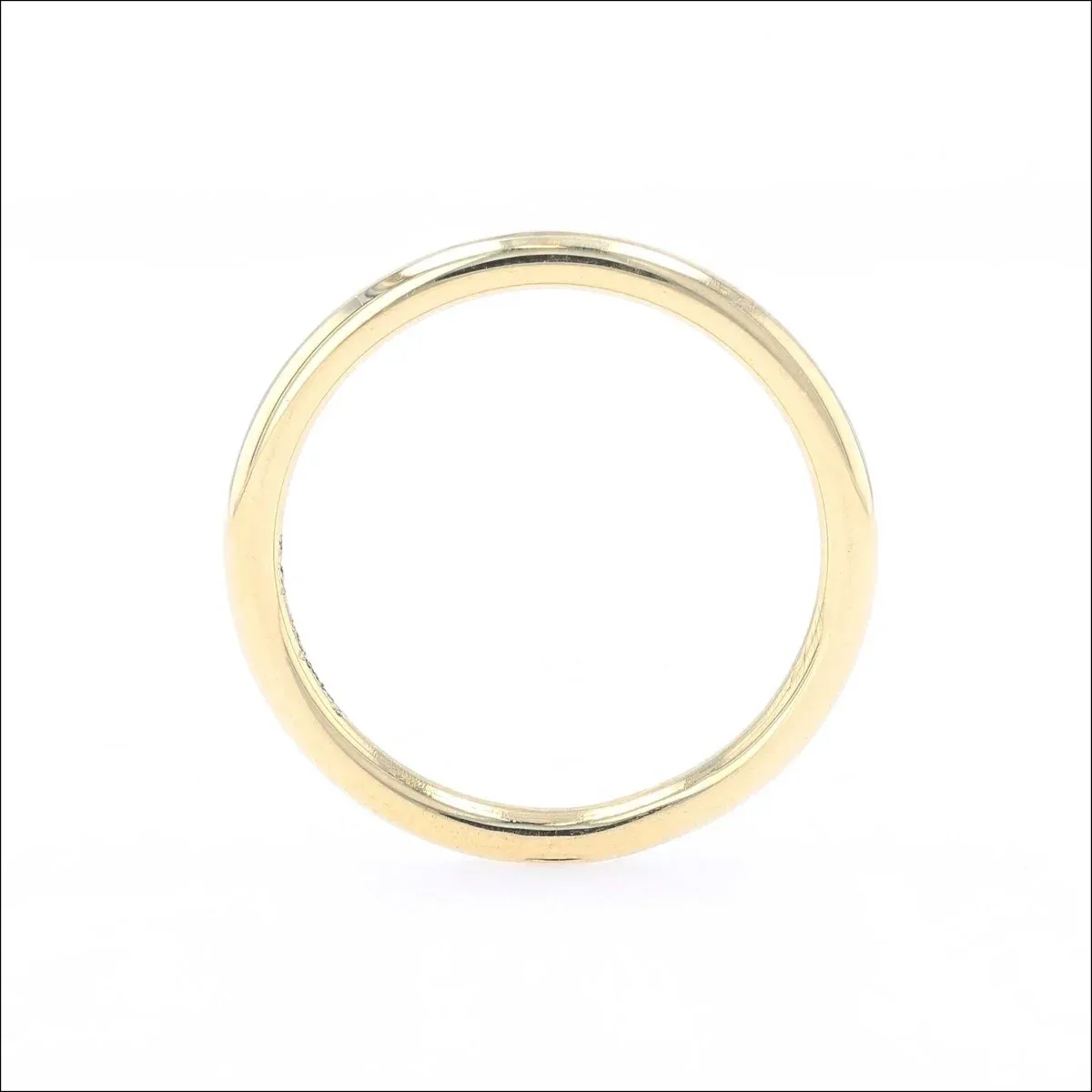Petite Half Round Wedding Band 18KY - Image 2
