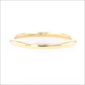 Petite Half Round Wedding Band 18KY