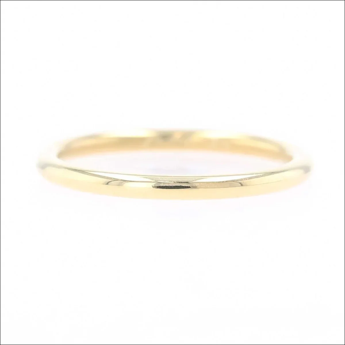 Petite Half Round Wedding Band 18KY