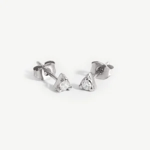 Prism Stud Earrings | Sterling Silver/Cubic Zirconia