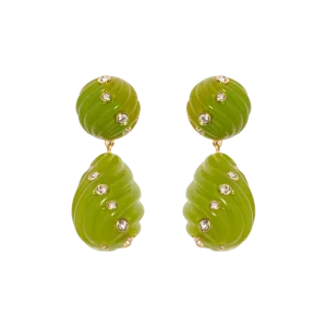 Raeni Drop Earrings in Olivine