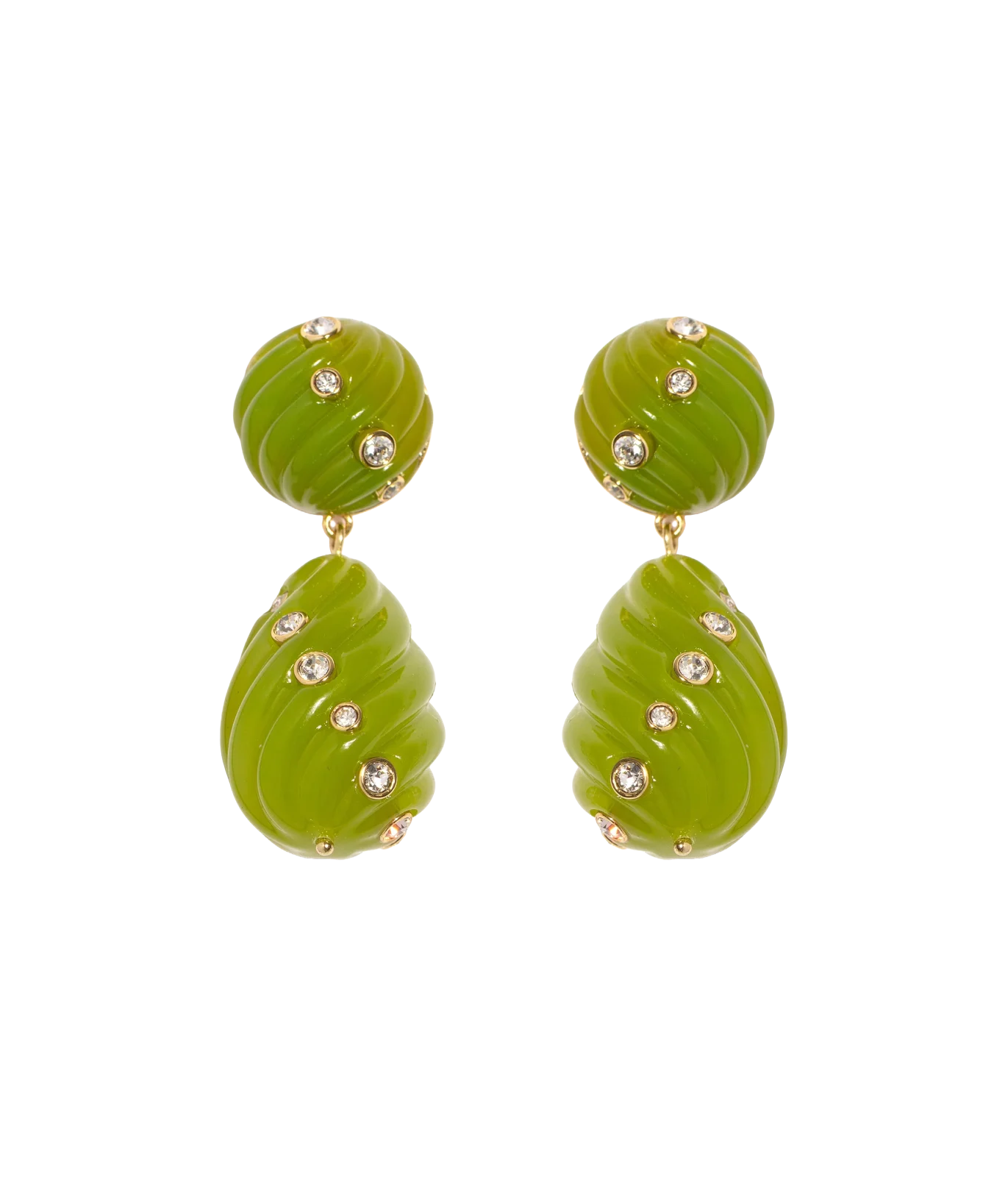 Raeni Drop Earrings in Olivine