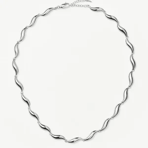 Savi Signature Link Chain Necklace | Silver Plated