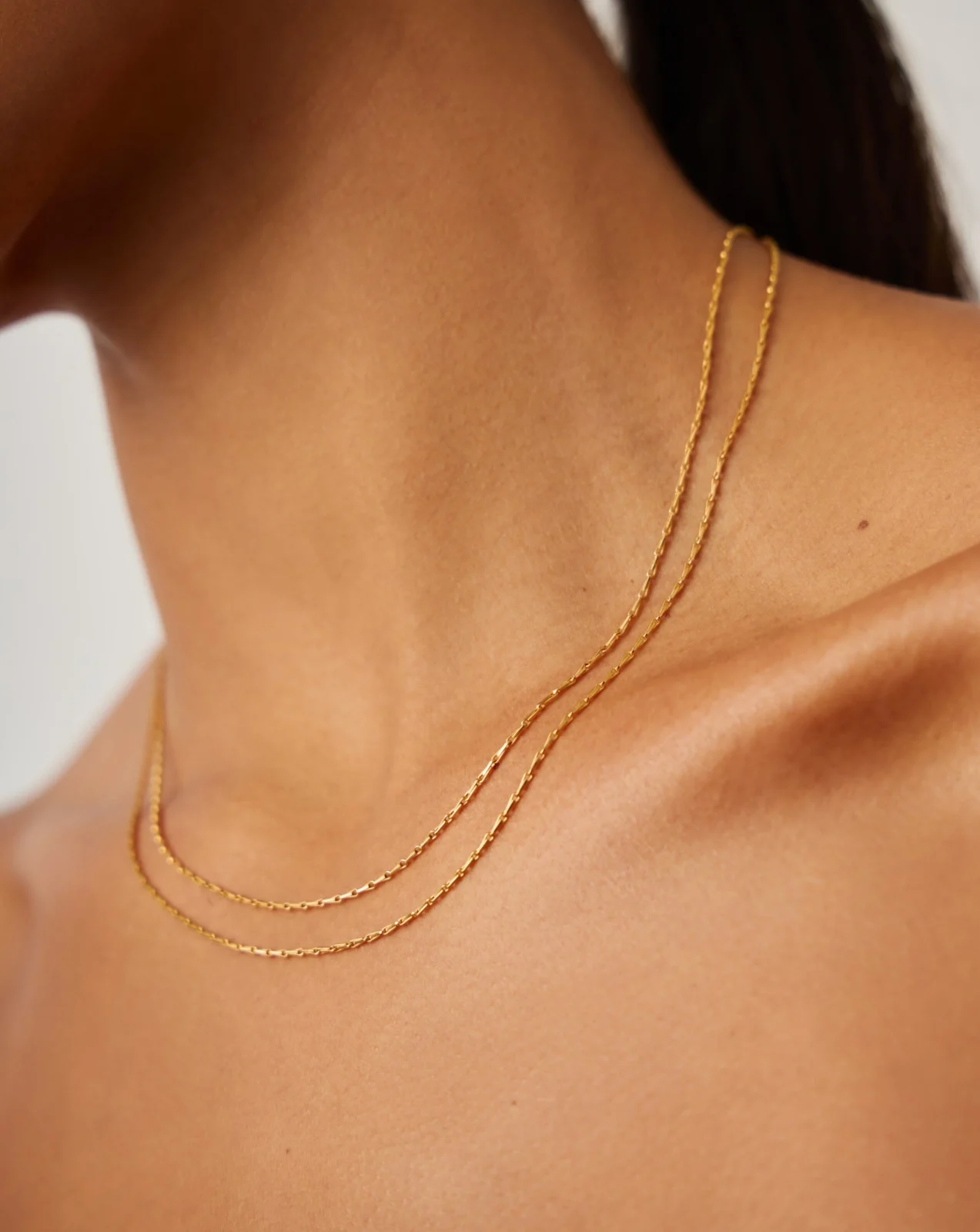 Savi Twisted Double Chain Necklace | 18ct Gold Plated - Image 2