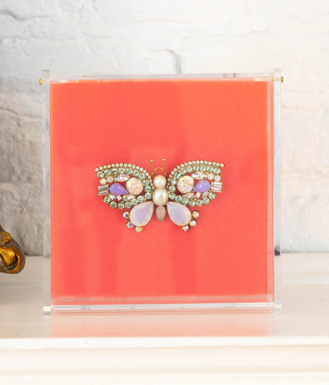 Small Butterfly in Chrysolite / Crystal AB / Milky Purple - Image 2