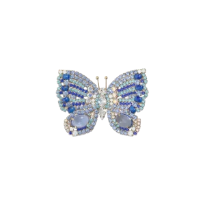Small Butterfly in Crystal AB / Aqua / Light Sapphire