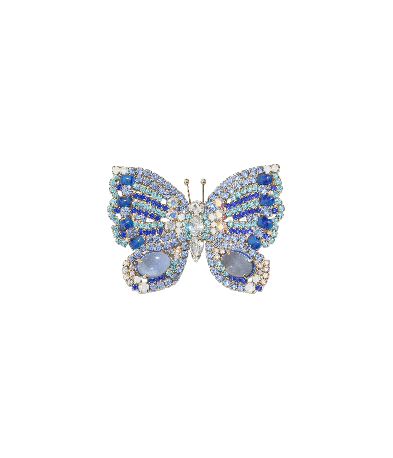 Small Butterfly in Crystal AB / Aqua / Light Sapphire
