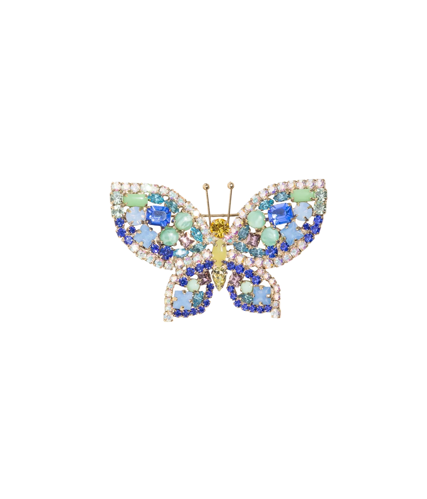 Small Butterfly in Sapphire / Crystal AB / Light Topaz