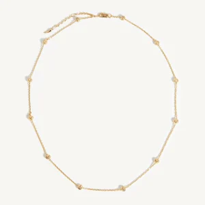 Solid Gold Bobble Chain Necklace