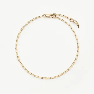 Solid Gold Classic Paperclip Chain Bracelet | 14ct Solid Gold