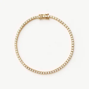 Solid Gold Diamond Tennis Bracelet | 14ct Solid Gold Lab Grown Diamonds