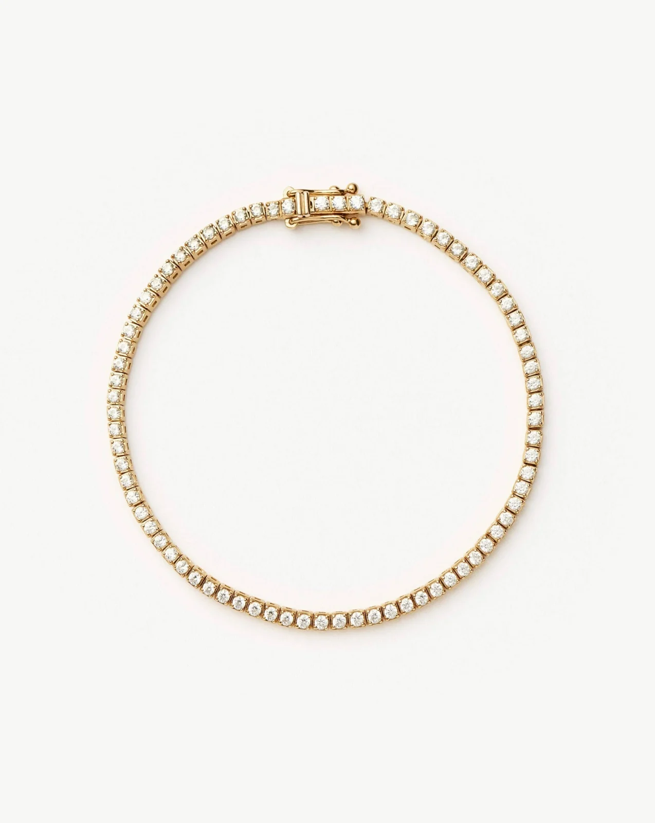 Solid Gold Diamond Tennis Bracelet | 14ct Solid Gold Lab Grown Diamonds