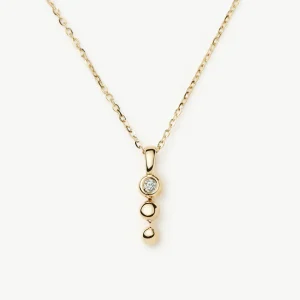 Solid Gold Diamond Trio Necklace | 14ct Yellow Gold