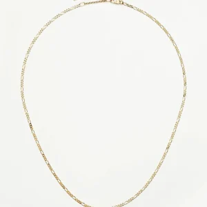Solid Gold Figaro Chain Necklace