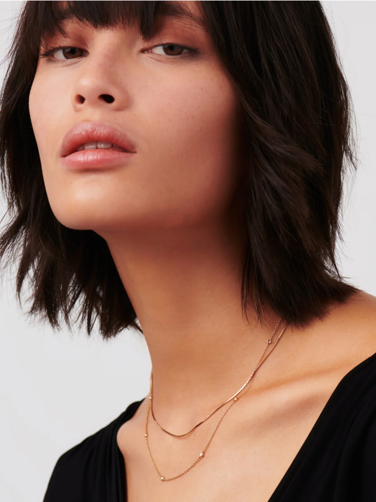Solid Gold Floating Diamond Necklace | 14ct Solid Gold - Image 2