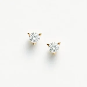 Solid Gold Small Solitaire Diamond Stud Earrings | 9ct Solid Yellow Gold