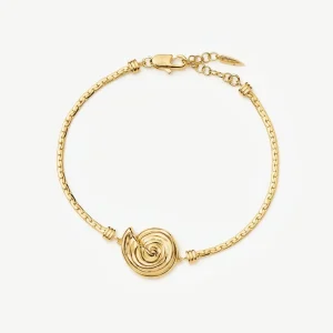 Spiral Cobra Chain Bracelet | 18ct Gold Plated