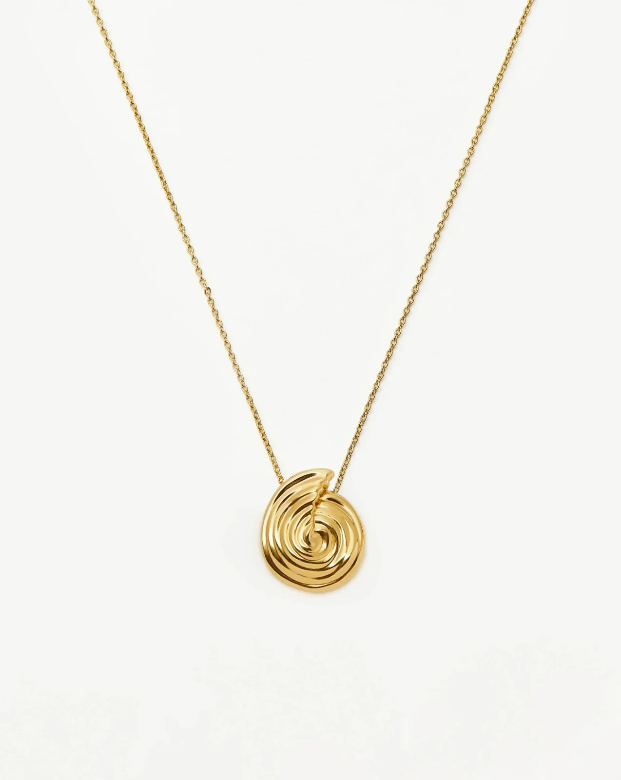 Spiral Large Pendant Necklace | 18ct Gold Plated