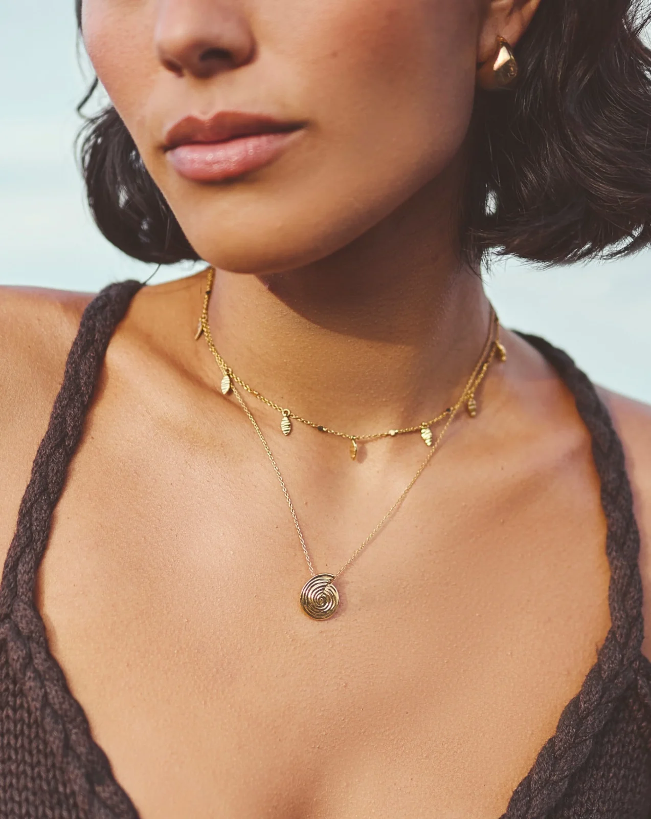 Spiral Mini Pendant Necklace | 18ct Gold Plated - Image 2