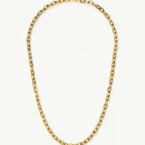 Square Paperclip Chain Necklace | 18ct Gold Plated