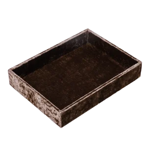 Stackable Silk Velvet Jewelry Tray in Espresso