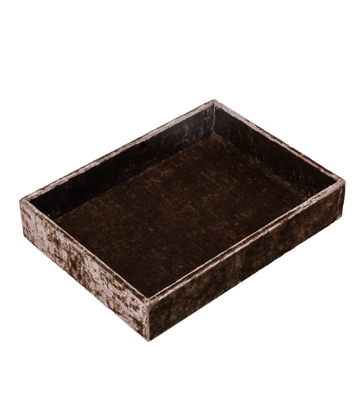 Stackable Silk Velvet Jewelry Tray in Espresso